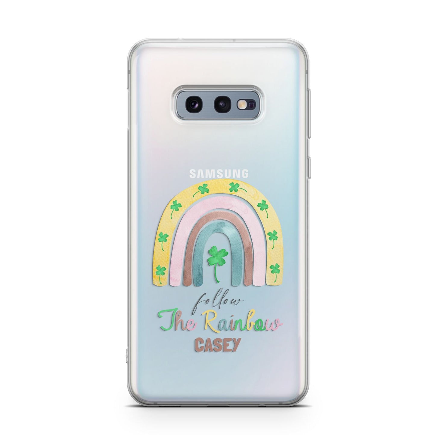 Personalised Rainbow Shamrock Samsung Galaxy S10E Case