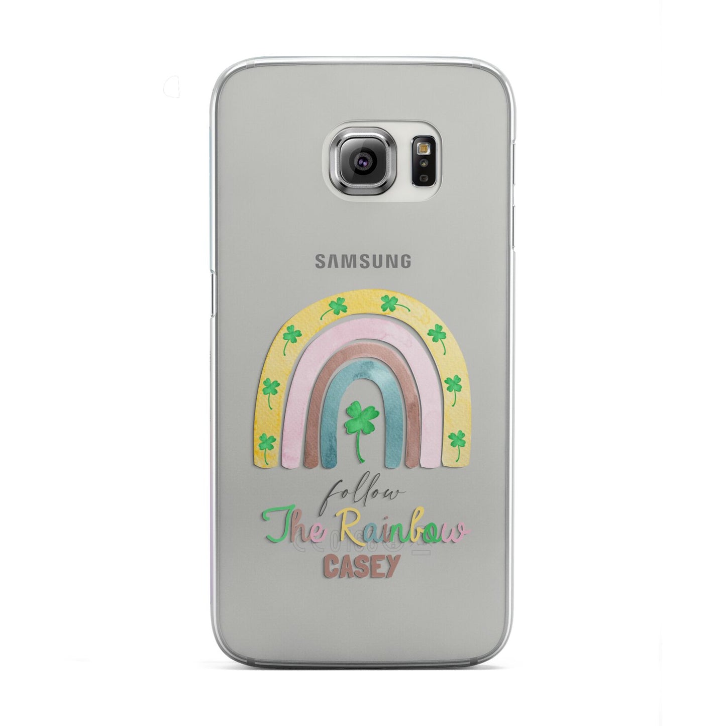 Personalised Rainbow Shamrock Samsung Galaxy S6 Edge Case