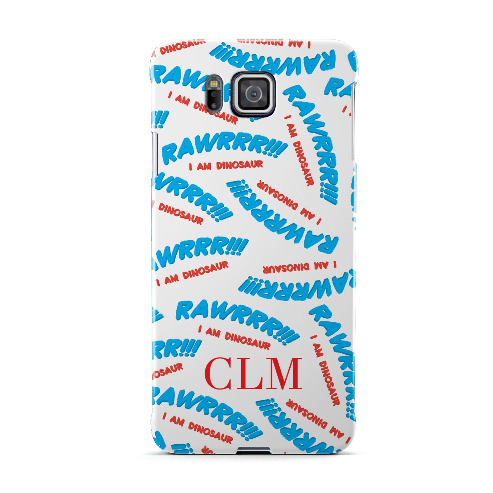 Personalised Rawr Dino Initials Samsung Galaxy Alpha Case