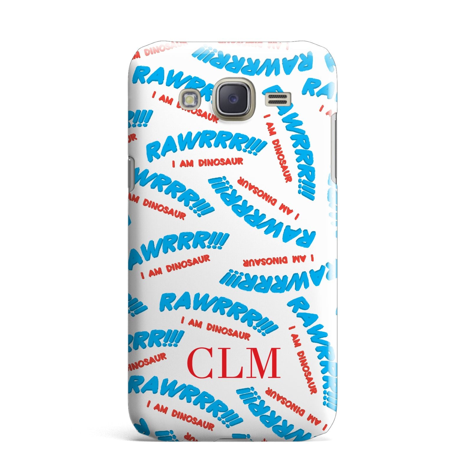 Personalised Rawr Dino Initials Samsung Galaxy J7 Case