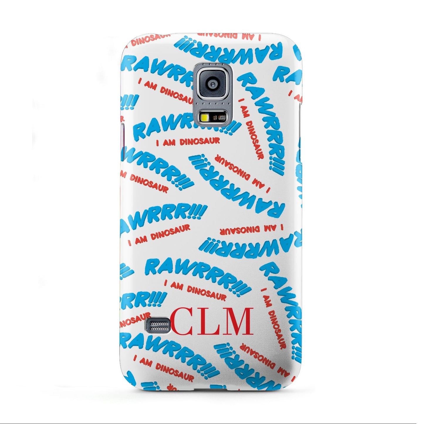 Personalised Rawr Dino Initials Samsung Galaxy S5 Mini Case