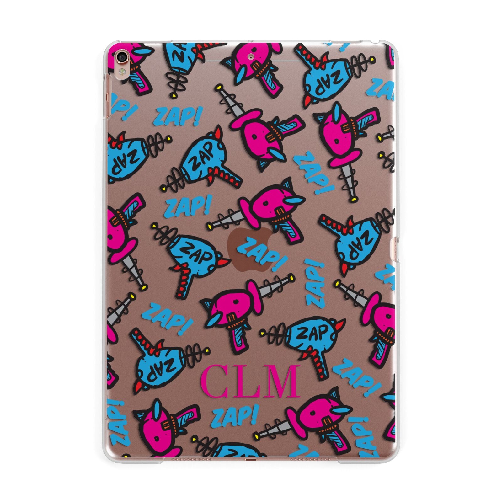 Personalised Ray Gun Initials Apple iPad Rose Gold Case