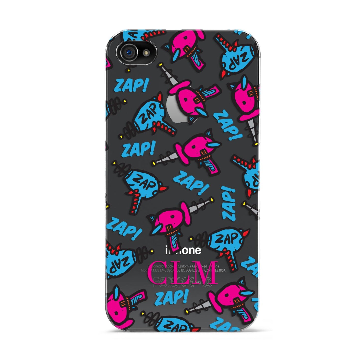 Personalised Ray Gun Initials Apple iPhone 4s Case