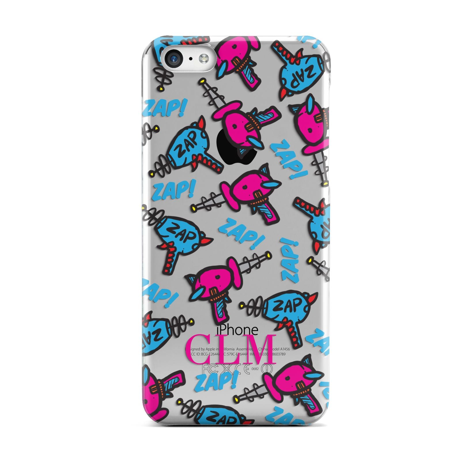 Personalised Ray Gun Initials Apple iPhone 5c Case