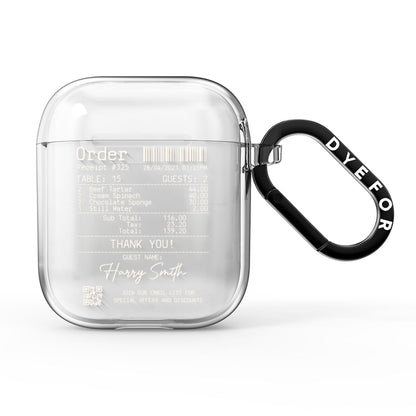 Personalised Receipt AirPods Clear Case