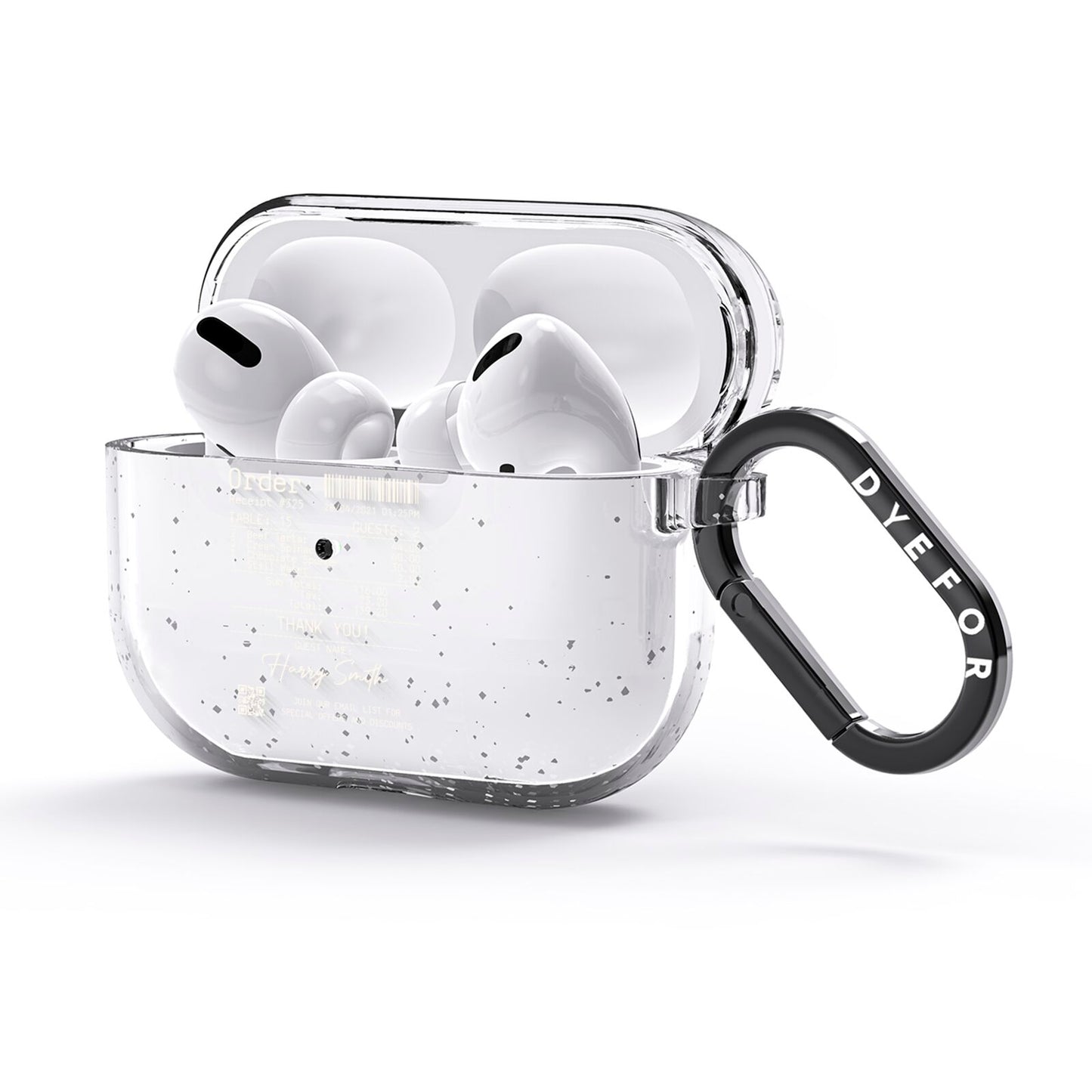 Personalised Receipt AirPods Glitter Case 3rd Gen Side Image