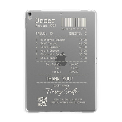 Personalised Receipt Apple iPad Silver Case