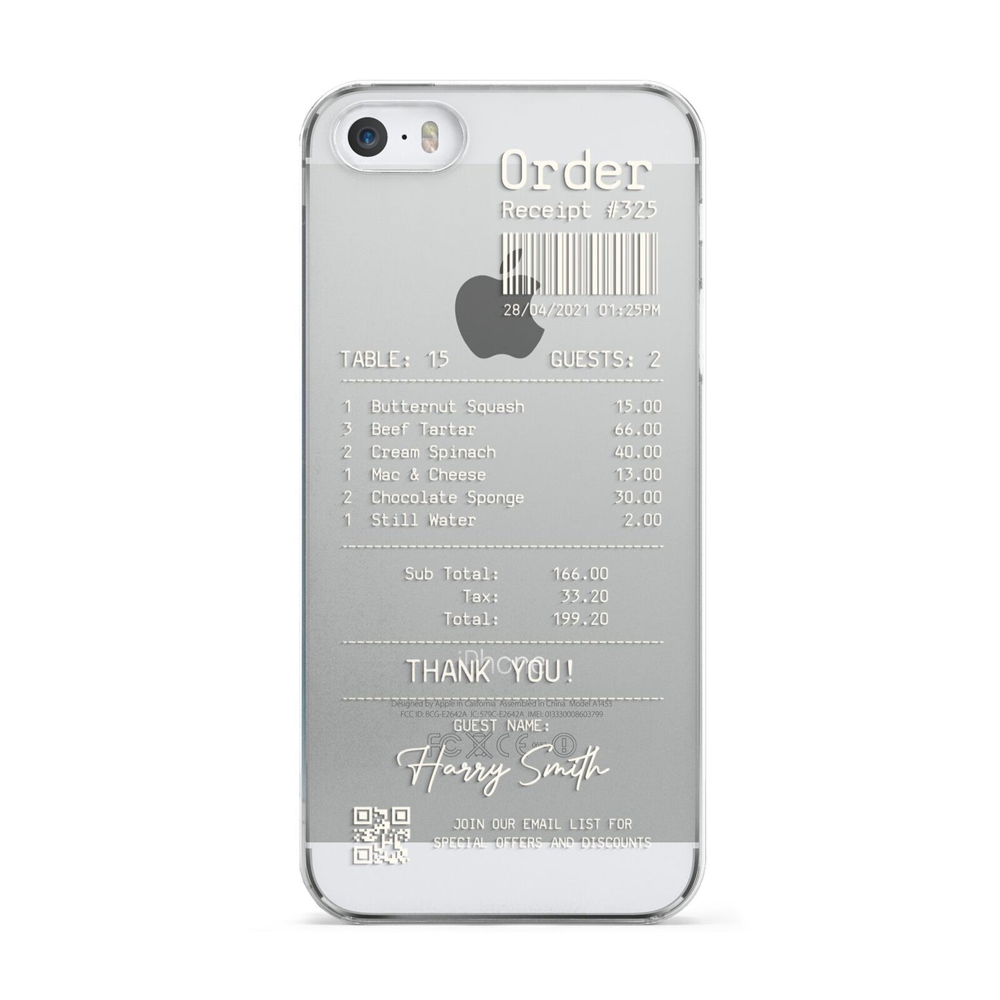 Personalised Receipt Apple iPhone 5 Case