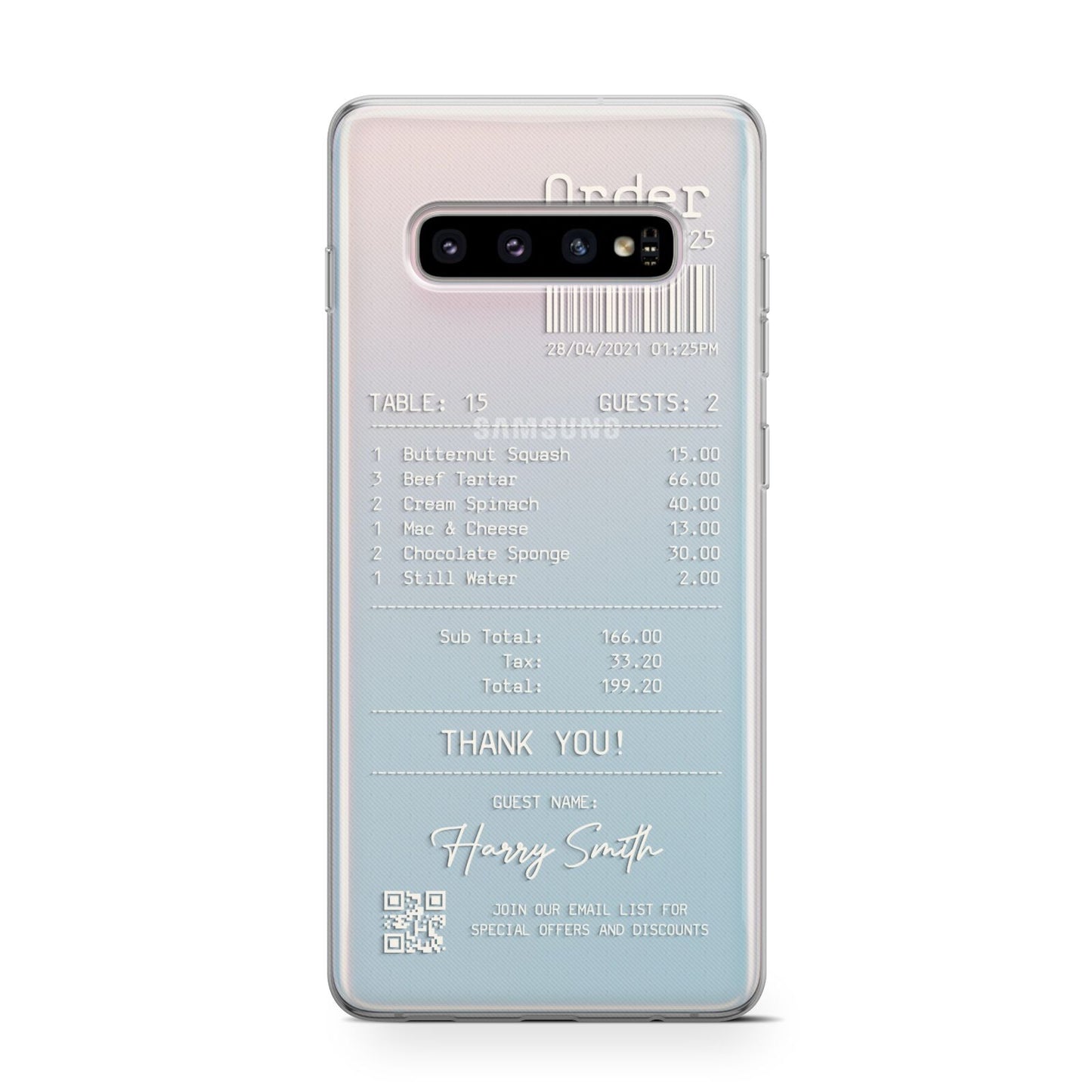 Personalised Receipt Protective Samsung Galaxy Case