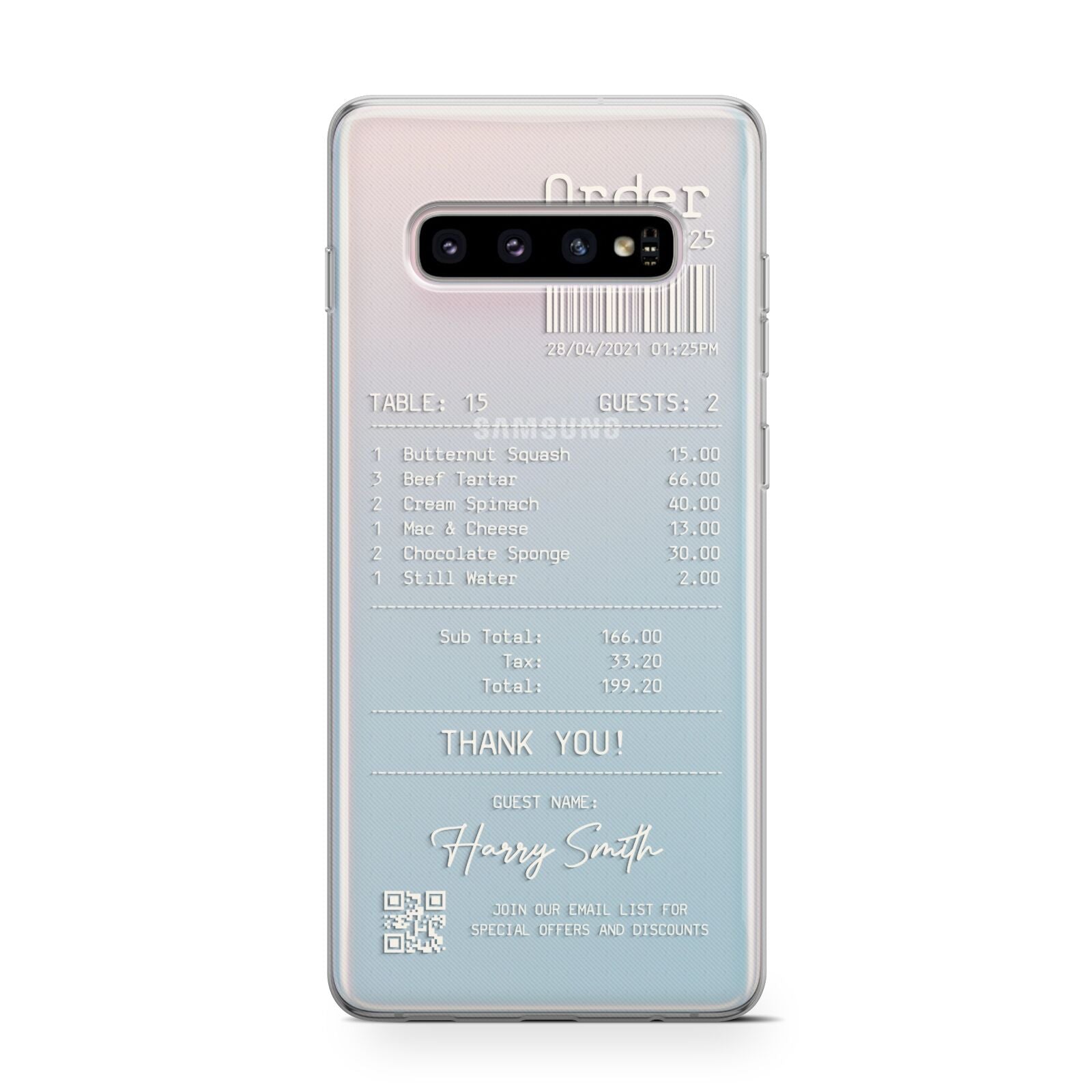 Personalised Receipt Protective Samsung Galaxy Case