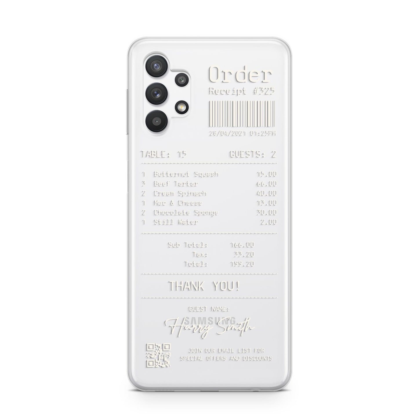 Personalised Receipt Samsung A32 5G Case