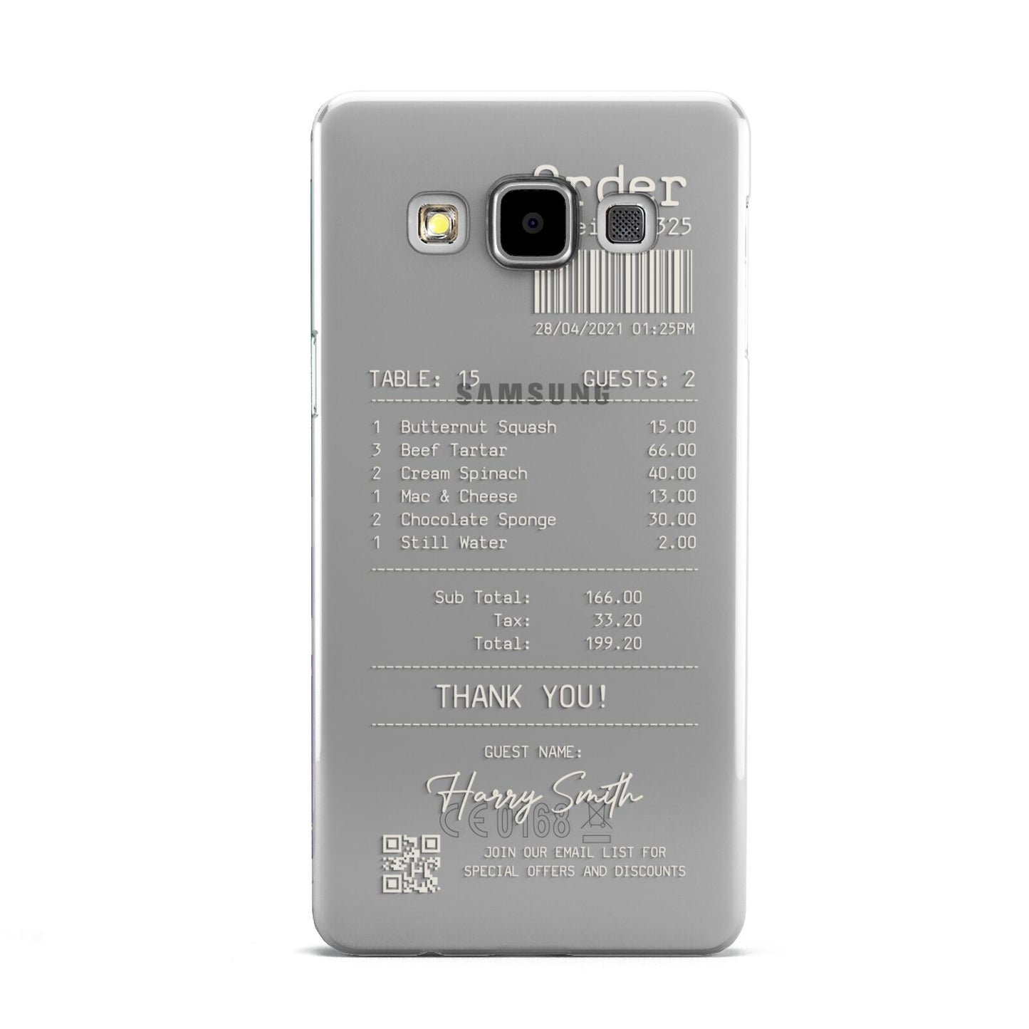 Personalised Receipt Samsung Galaxy A5 Case