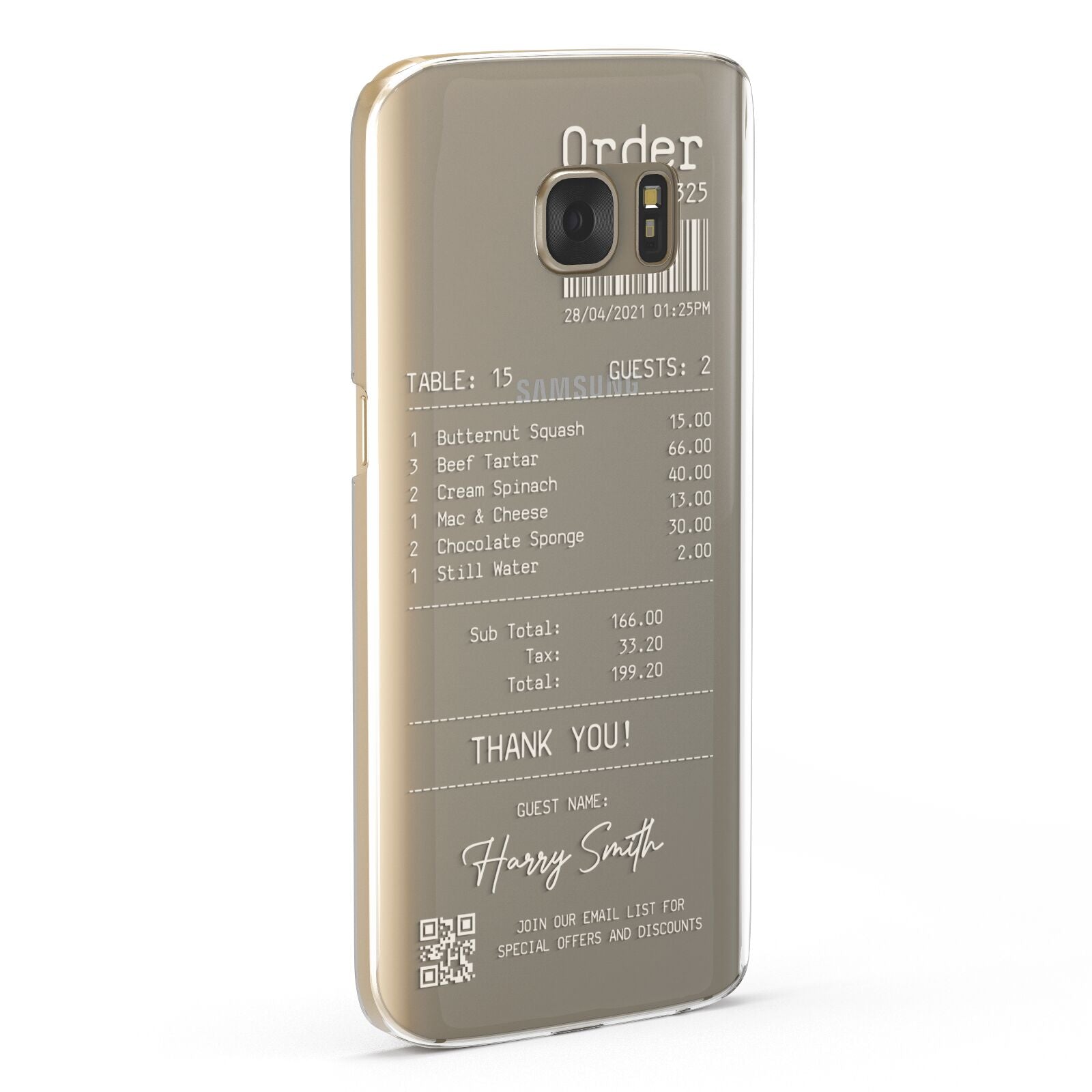 Personalised Receipt Samsung Galaxy Case Fourty Five Degrees