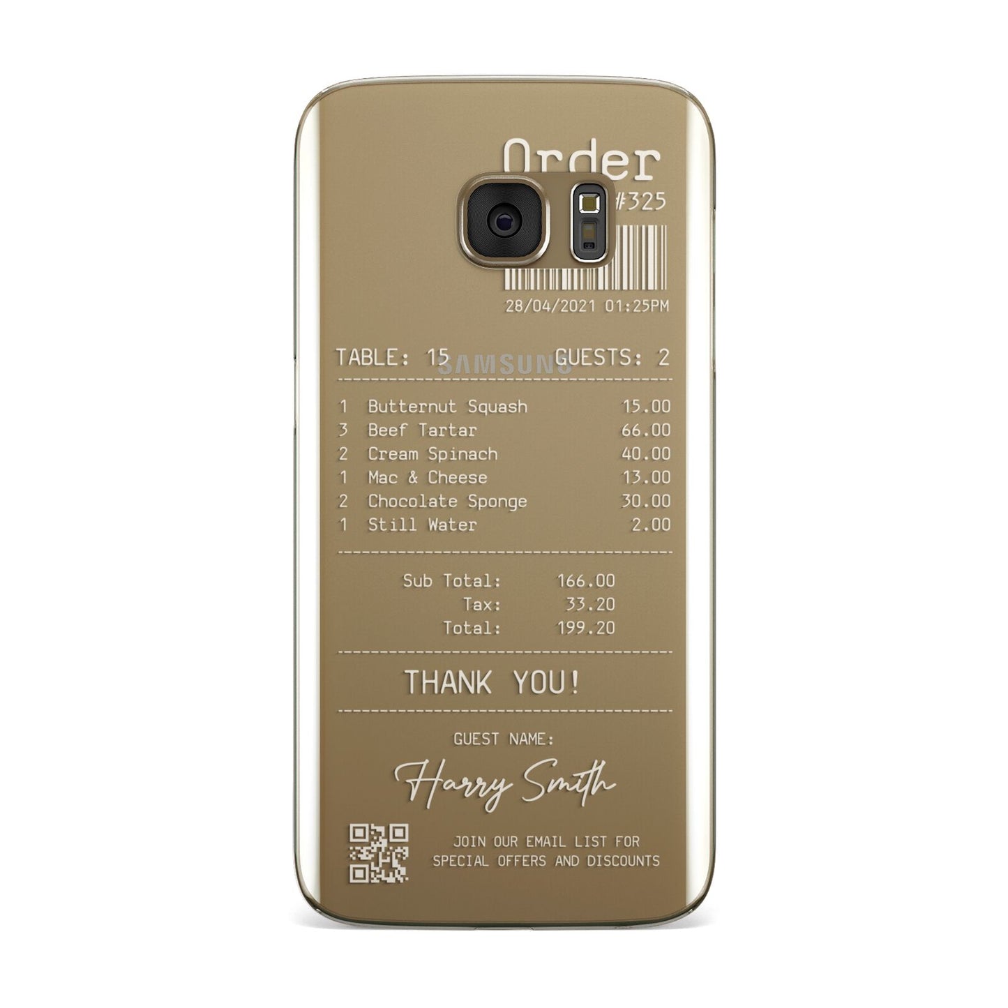 Personalised Receipt Samsung Galaxy Case