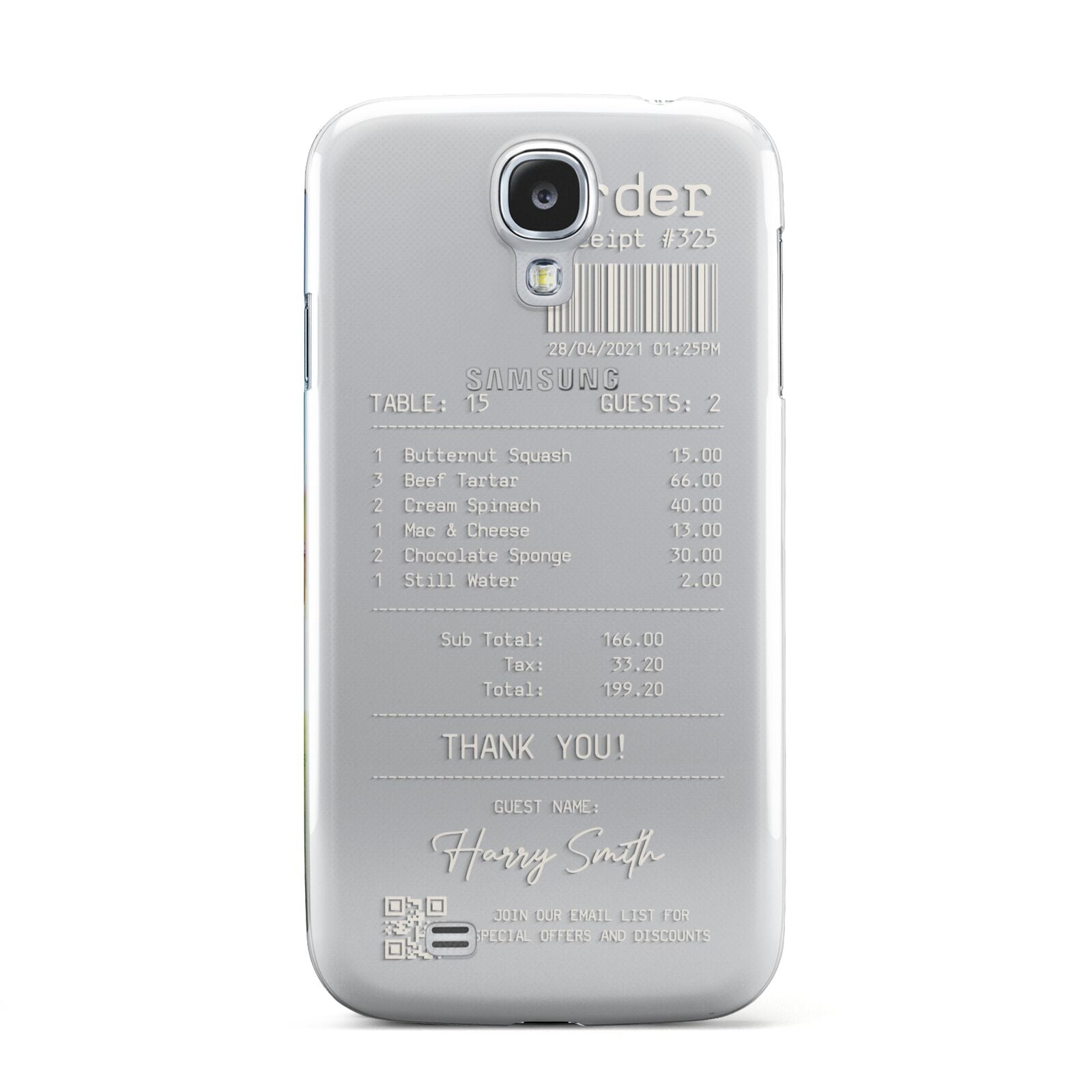 Personalised Receipt Samsung Galaxy S4 Case