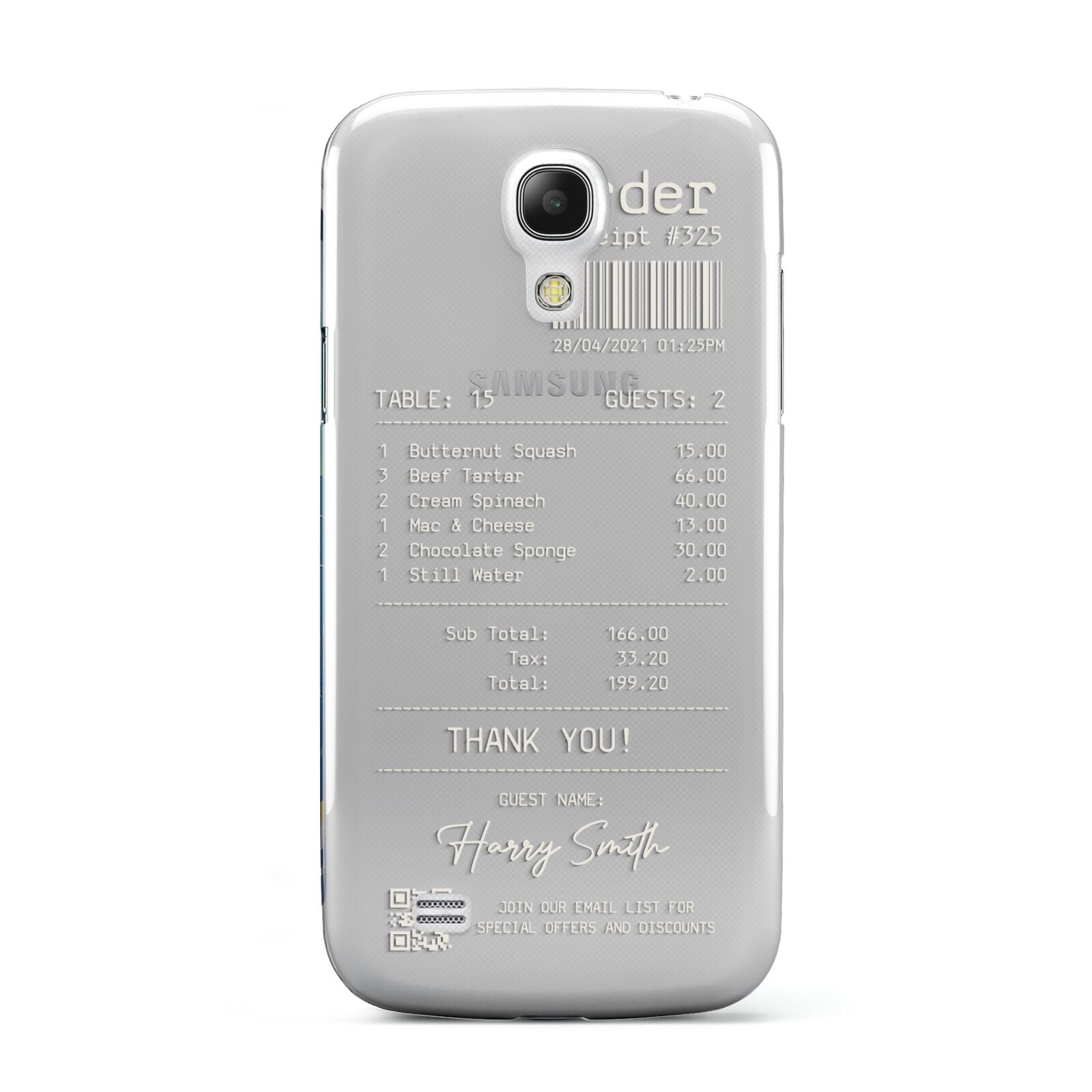 Personalised Receipt Samsung Galaxy S4 Mini Case