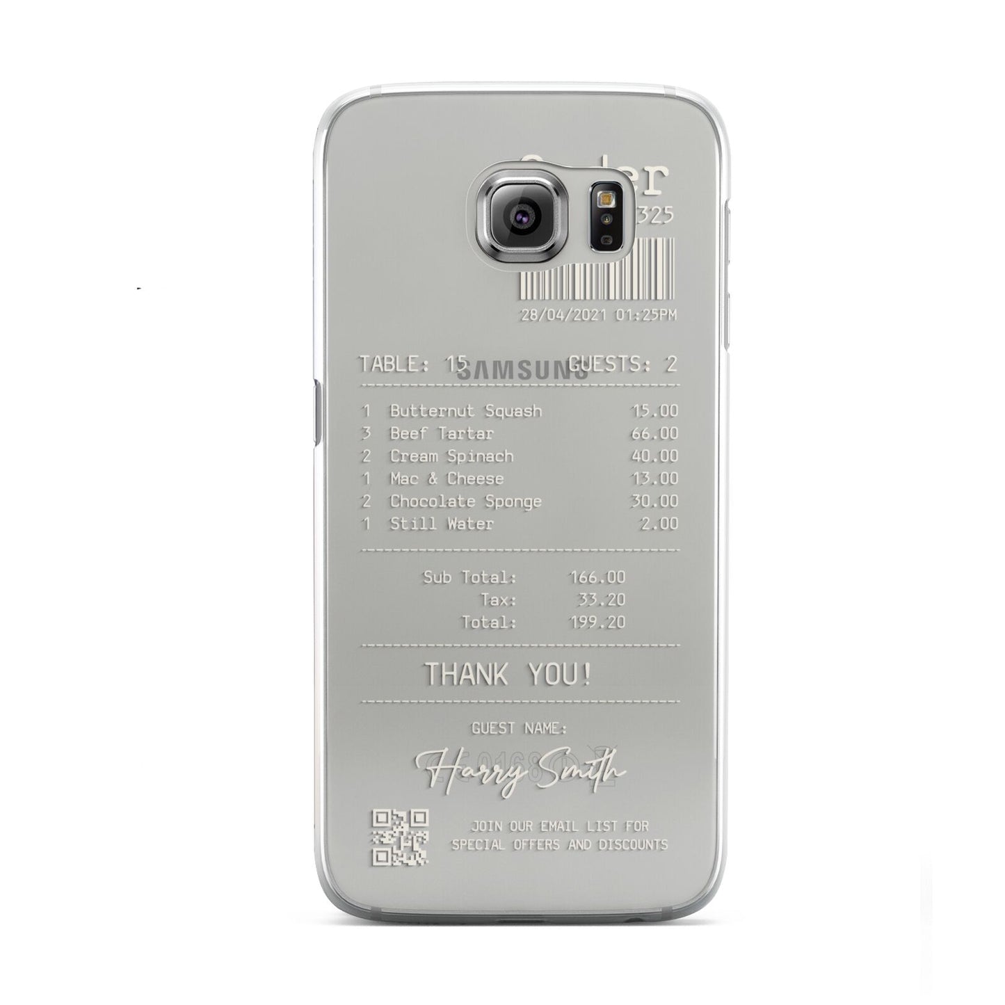 Personalised Receipt Samsung Galaxy S6 Case