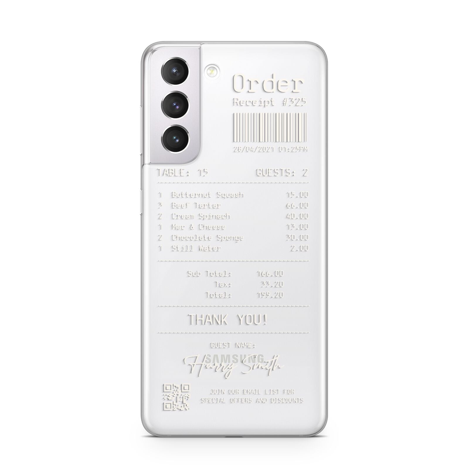 Personalised Receipt Samsung S21 Case