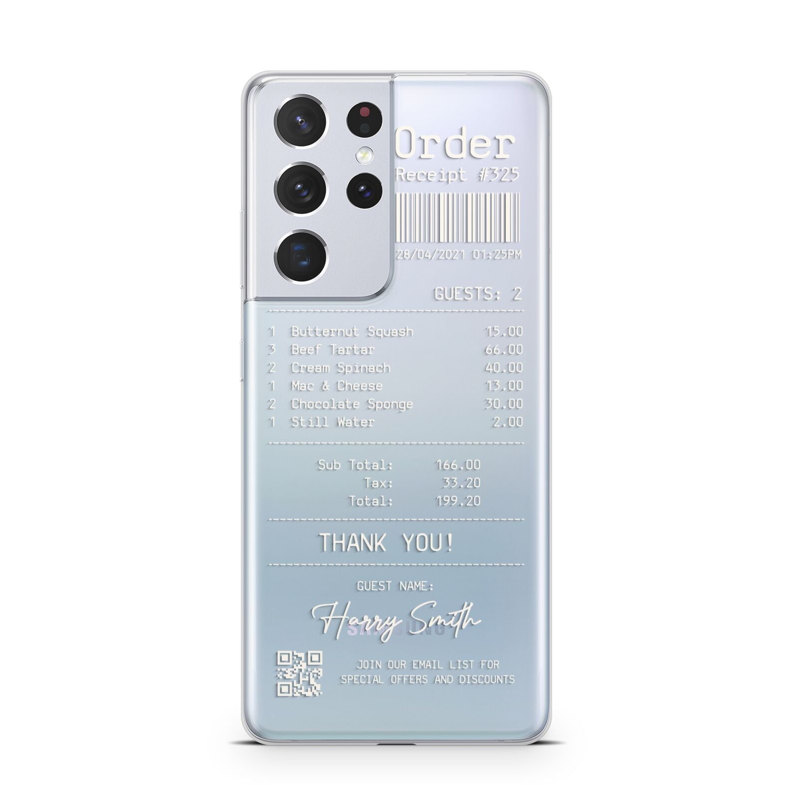 Personalised Receipt Samsung S21 Ultra Case