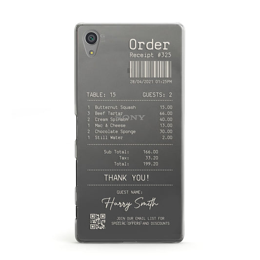 Personalised Receipt Sony Xperia Case