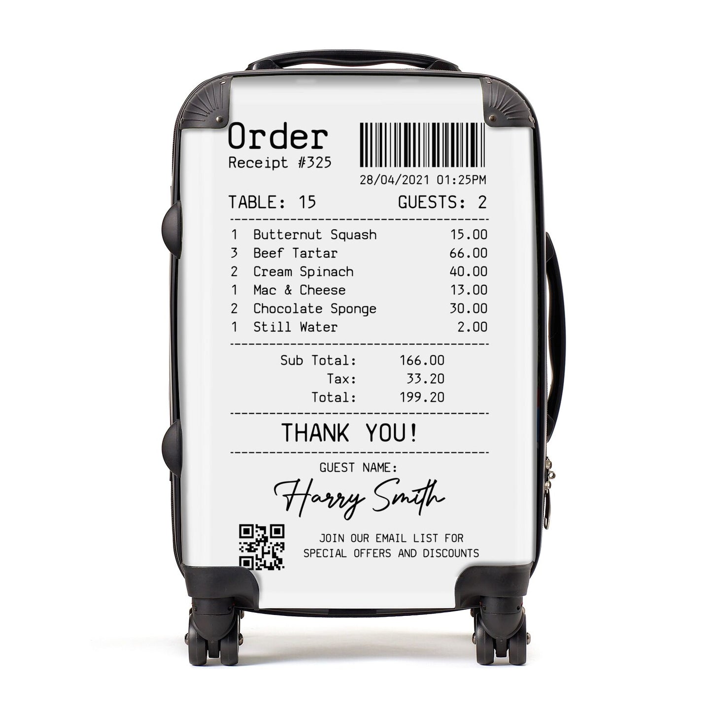 Personalised Receipt Suitcase