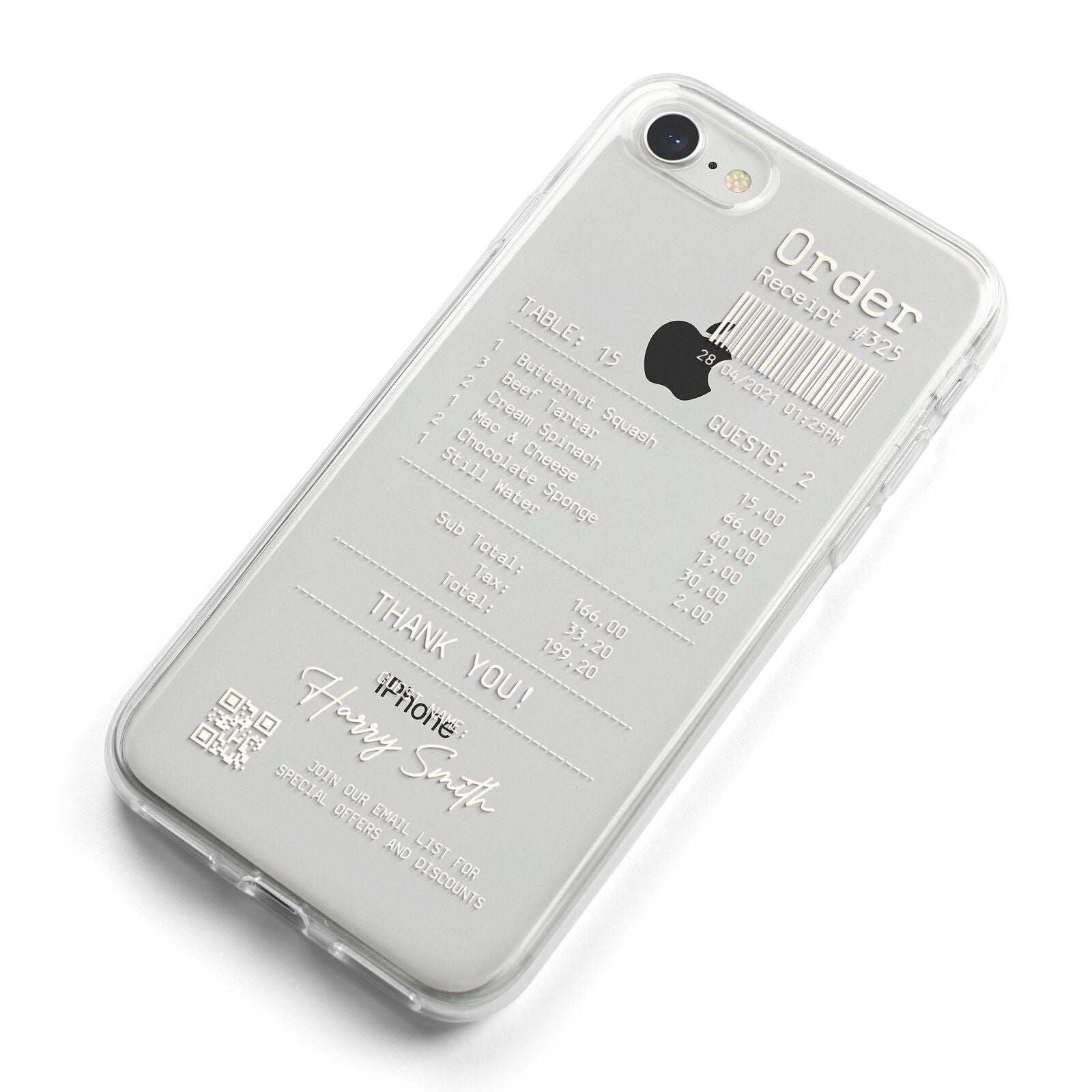 Personalised Receipt iPhone 8 Bumper Case on Silver iPhone Alternative Image