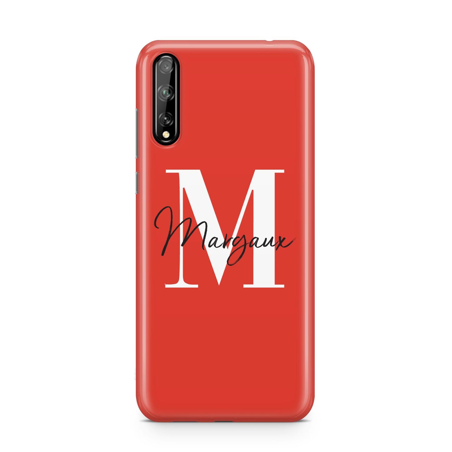 Personalised Red Name and Initial Huawei Enjoy 10s Phone Case