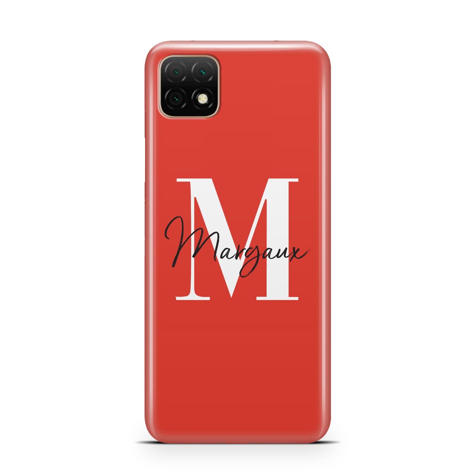 Personalised Red Name and Initial Huawei Enjoy 20 Phone Case