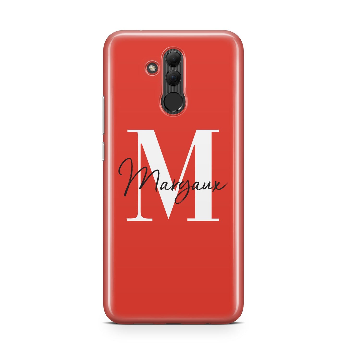 Personalised Red Name and Initial Huawei Mate 20 Lite