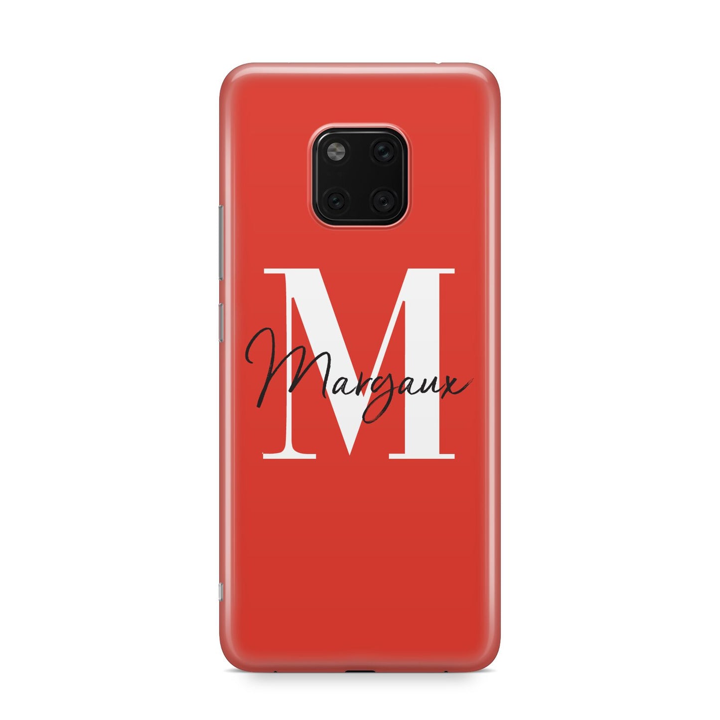 Personalised Red Name and Initial Huawei Mate 20 Pro Phone Case