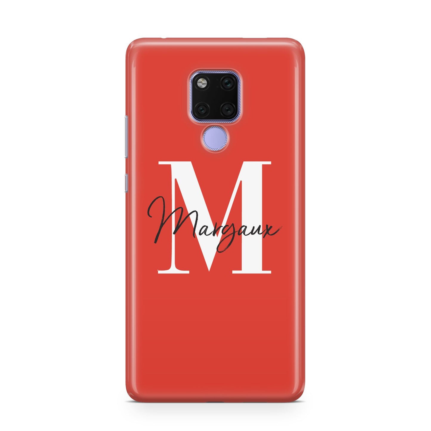 Personalised Red Name and Initial Huawei Mate 20X Phone Case