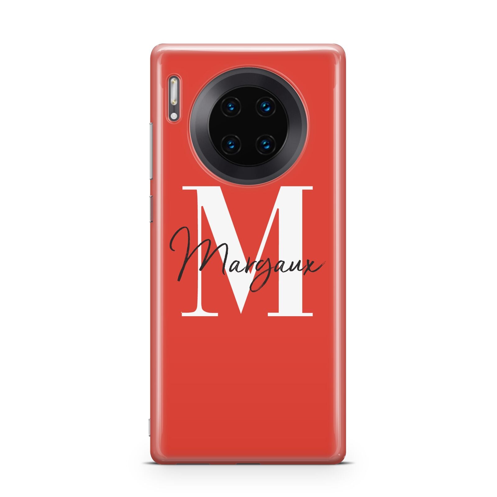 Personalised Red Name and Initial Huawei Mate 30 Pro Phone Case