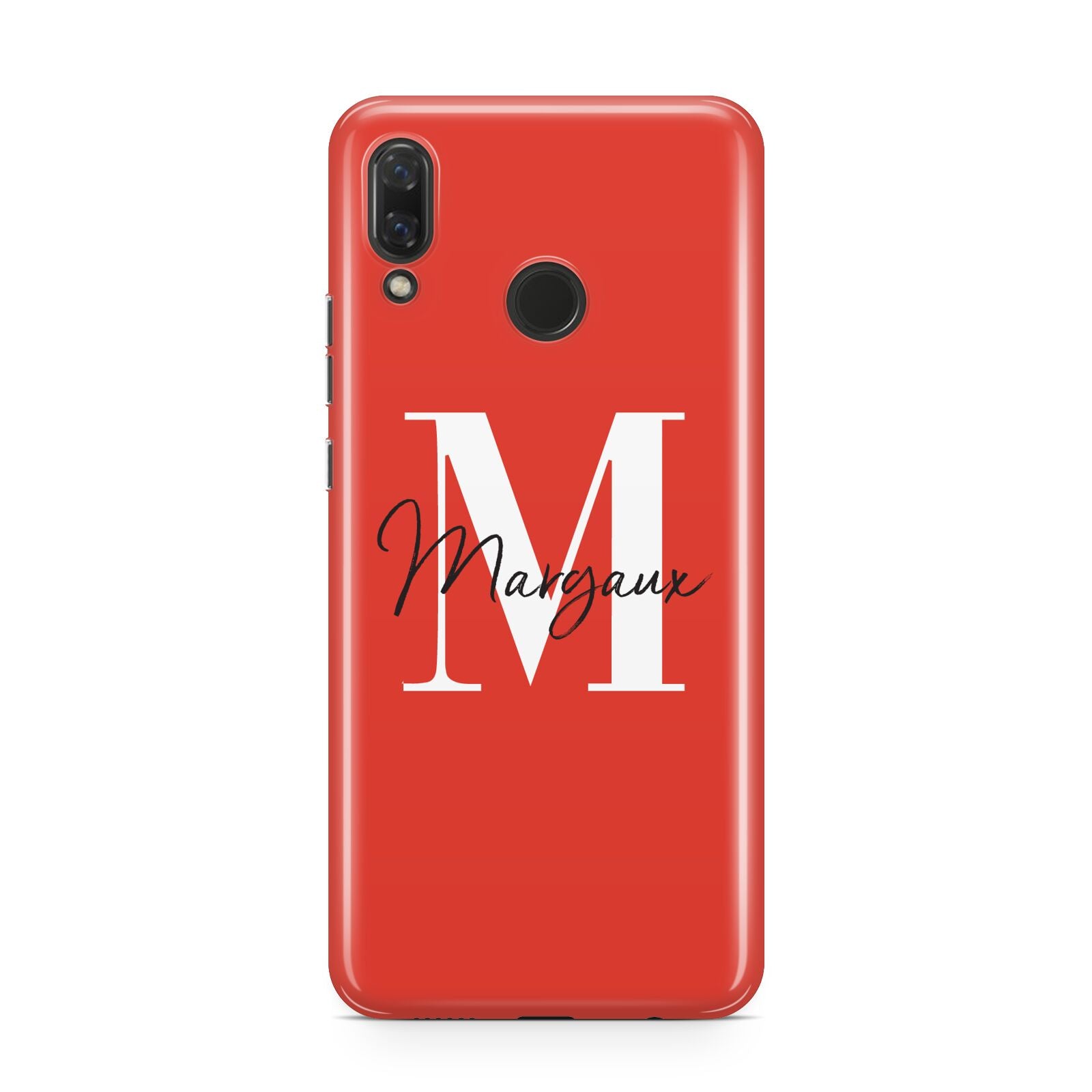 Personalised Red Name and Initial Huawei Nova 3 Phone Case