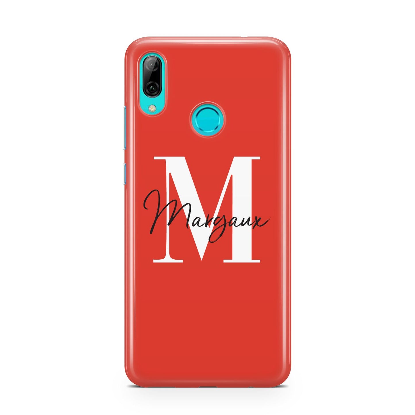 Personalised Red Name and Initial Huawei P Smart 2019 Case