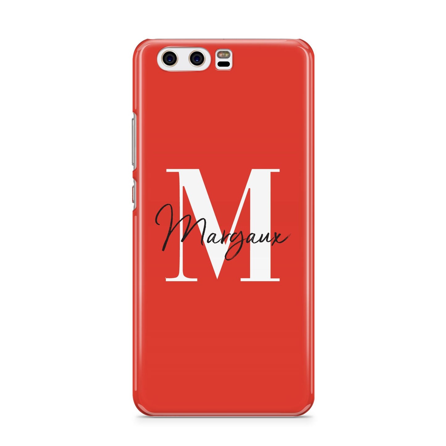 Personalised Red Name and Initial Huawei P10 Phone Case