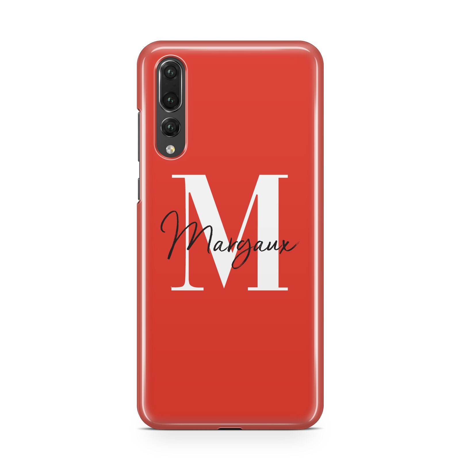 Personalised Red Name and Initial Huawei P20 Pro Phone Case