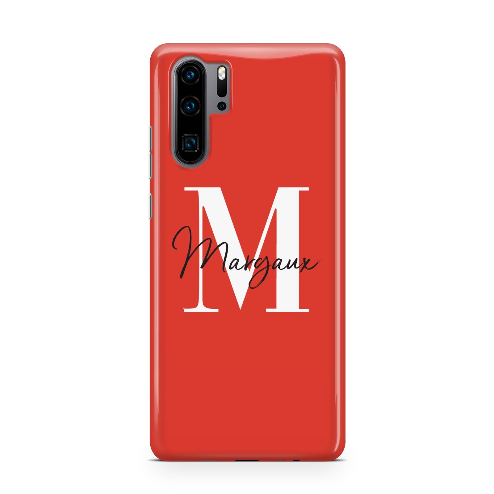 Personalised Red Name and Initial Huawei P30 Pro Phone Case