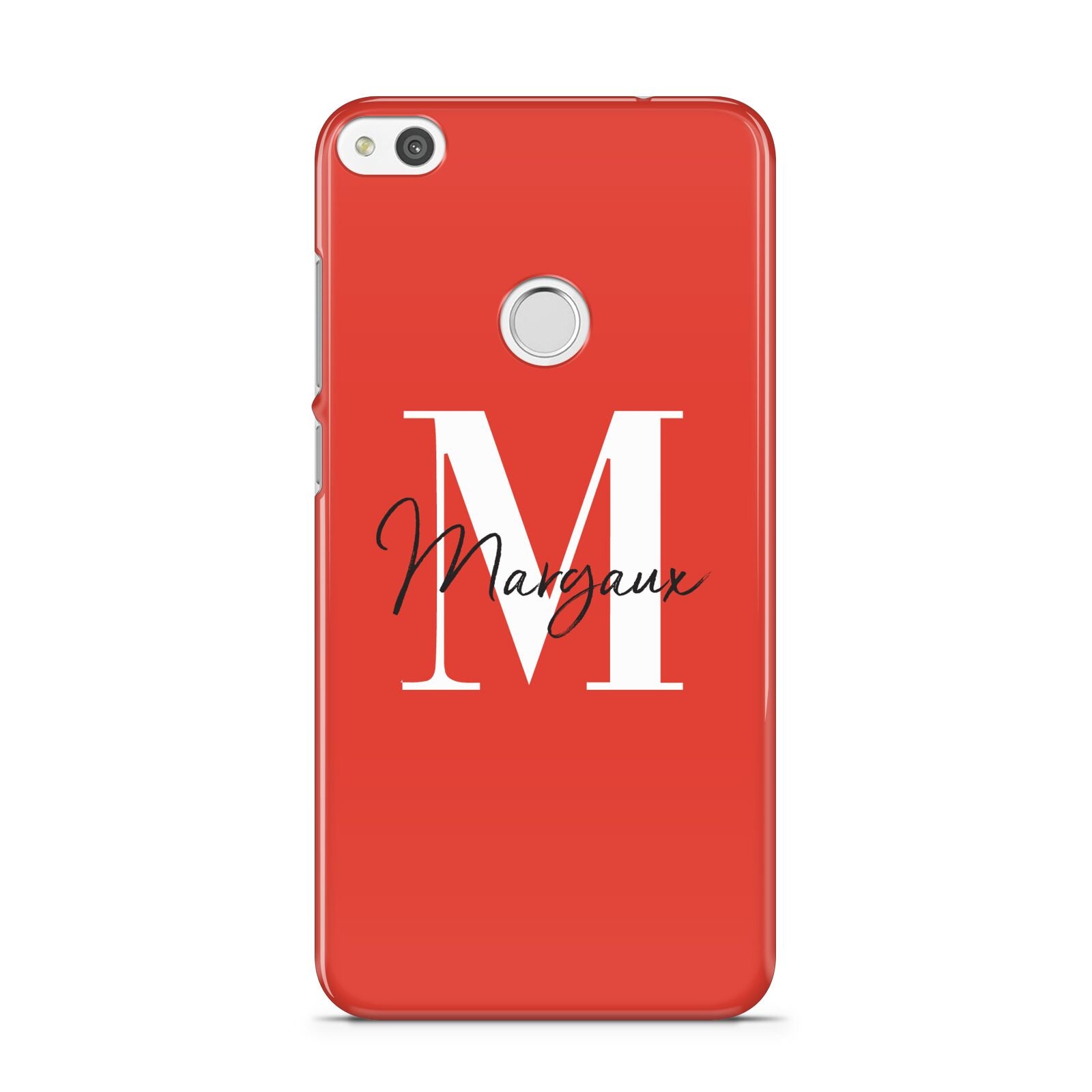 Personalised Red Name and Initial Huawei P8 Lite Case