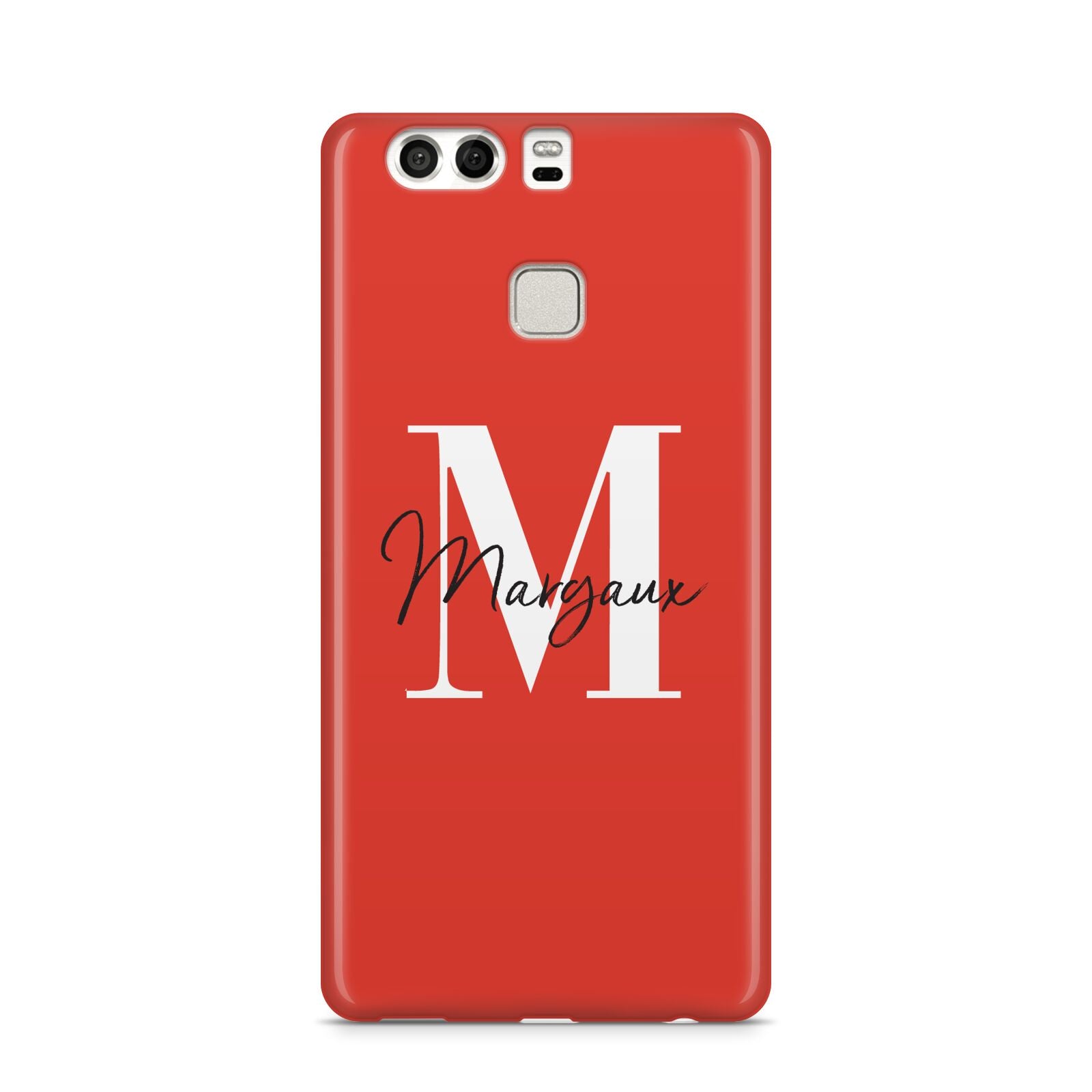 Personalised Red Name and Initial Huawei P9 Case