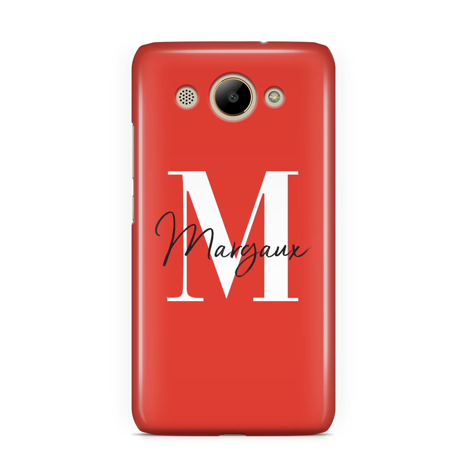 Personalised Red Name and Initial Huawei Y3 2017