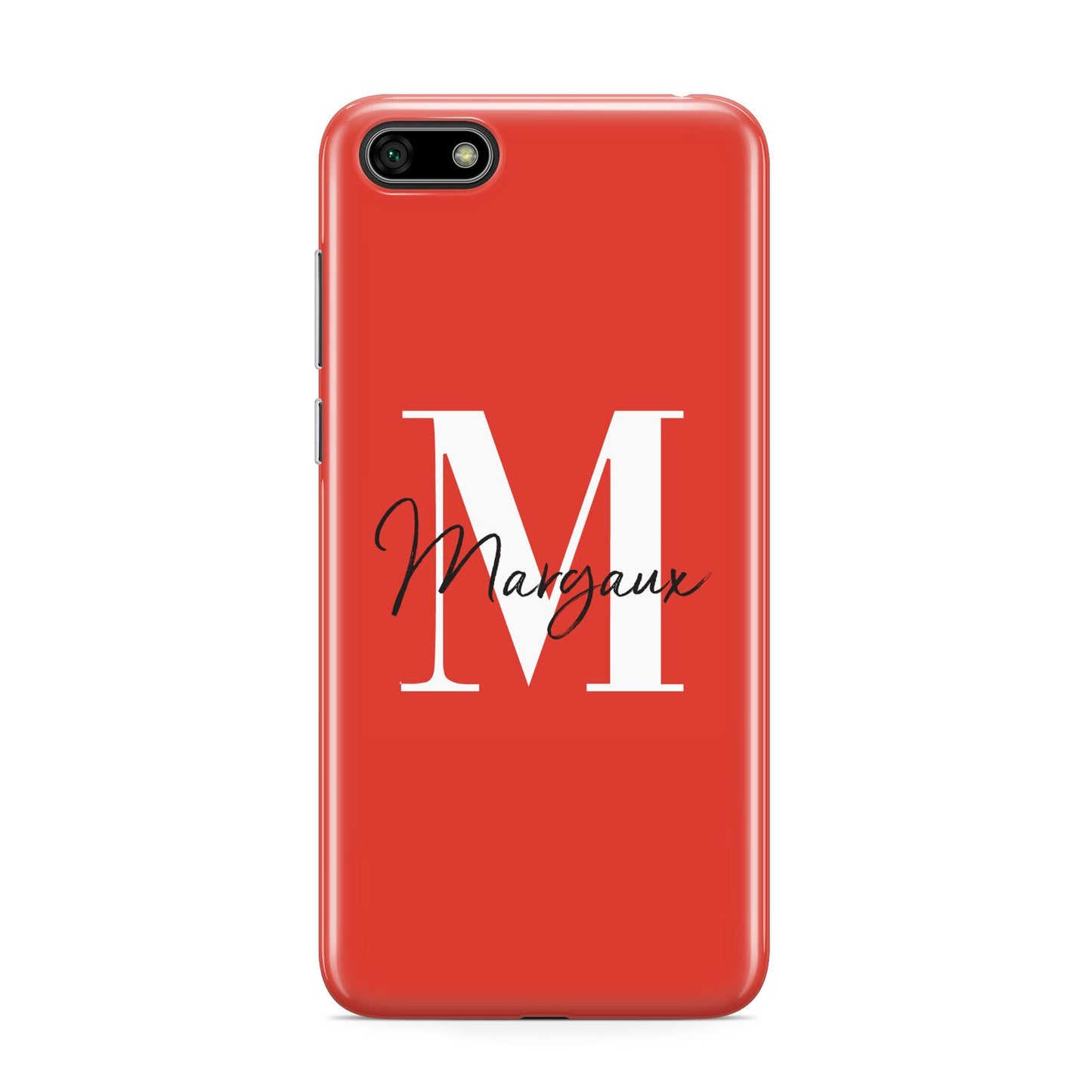 Personalised Red Name and Initial Huawei Y5 Prime 2018 Phone Case