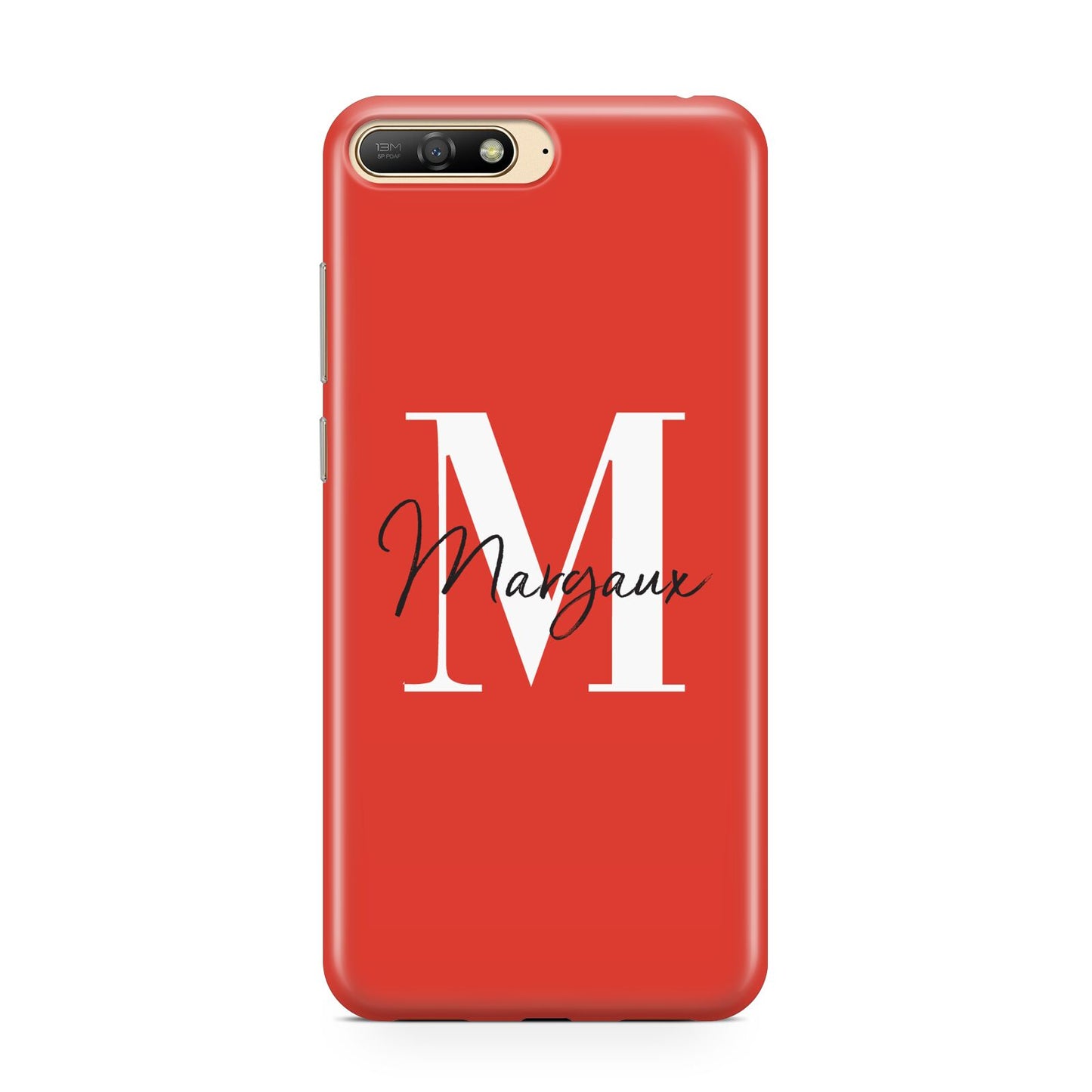 Personalised Red Name and Initial Huawei Y6 2018