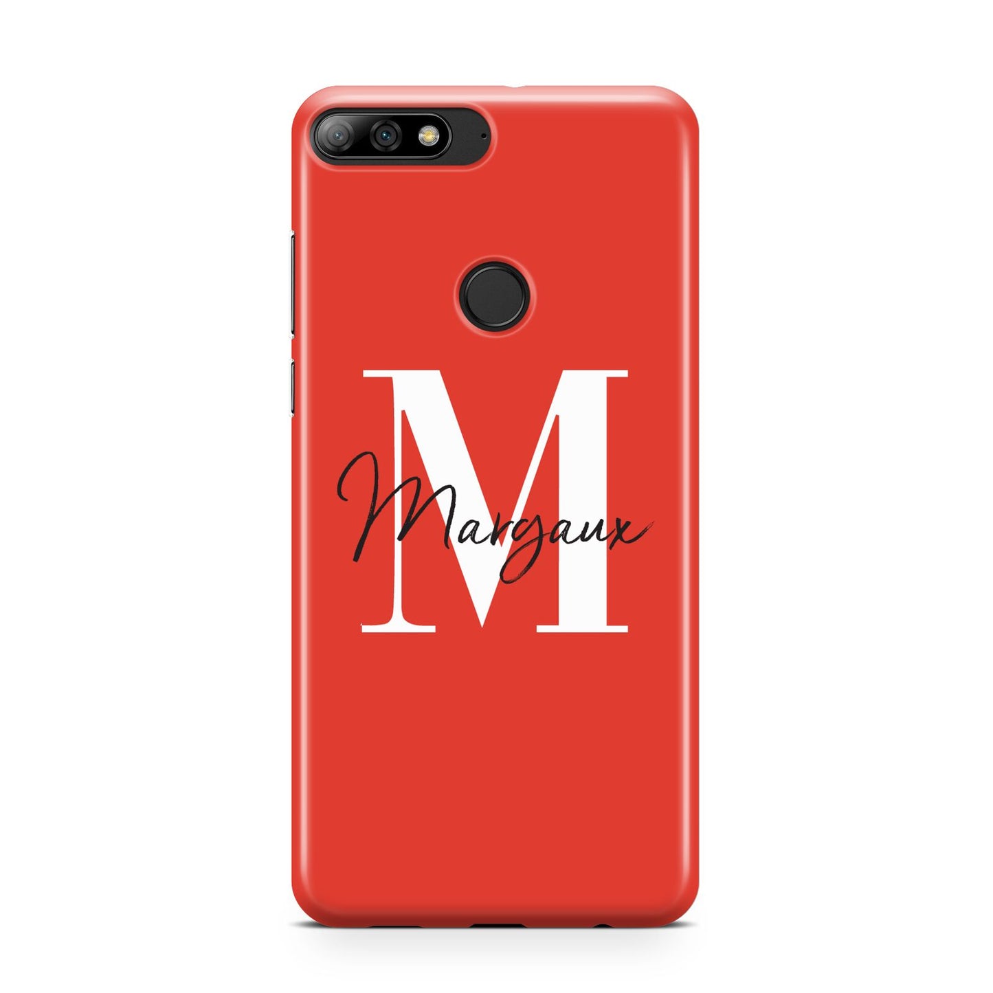 Personalised Red Name and Initial Huawei Y7 2018