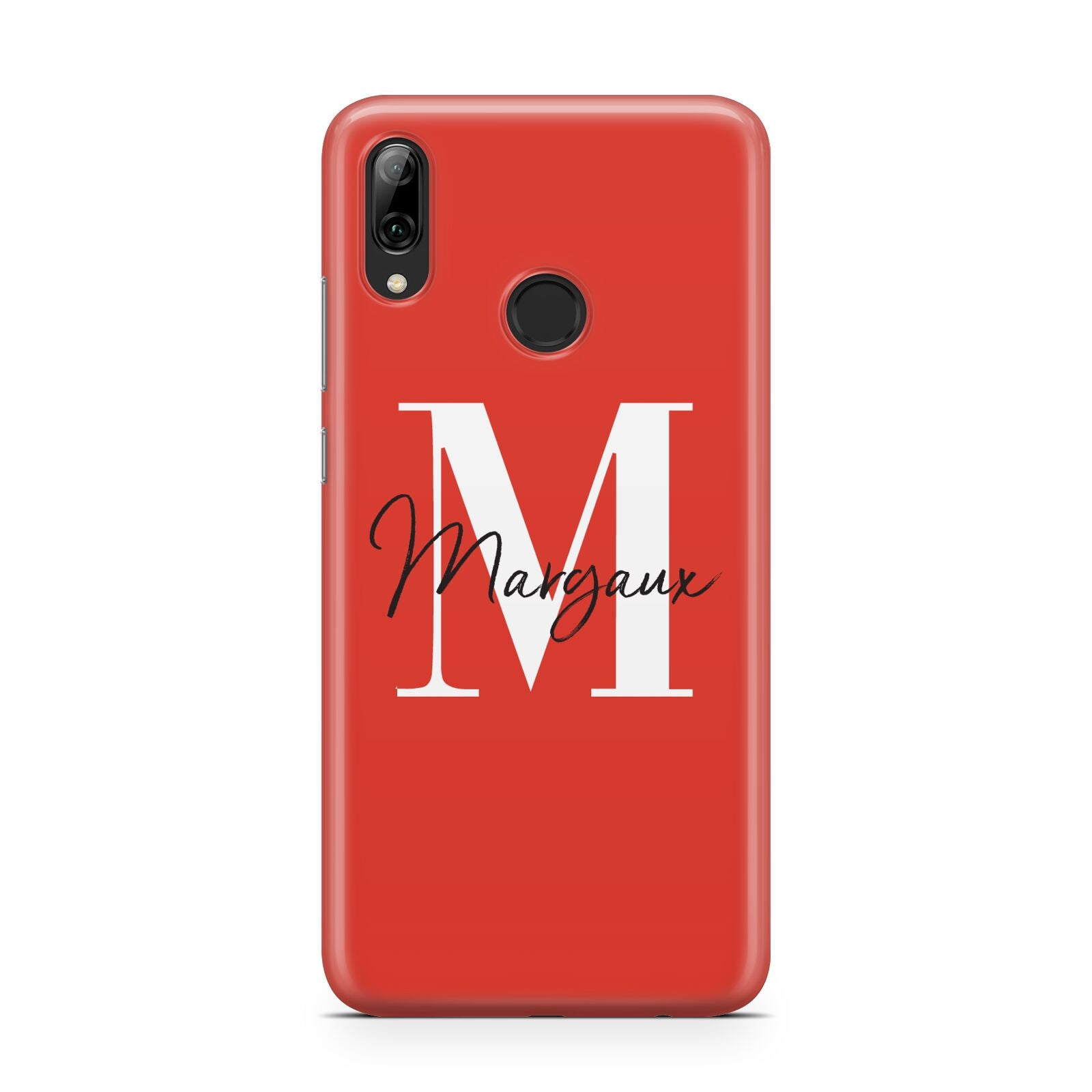 Personalised Red Name and Initial Huawei Y7 2019