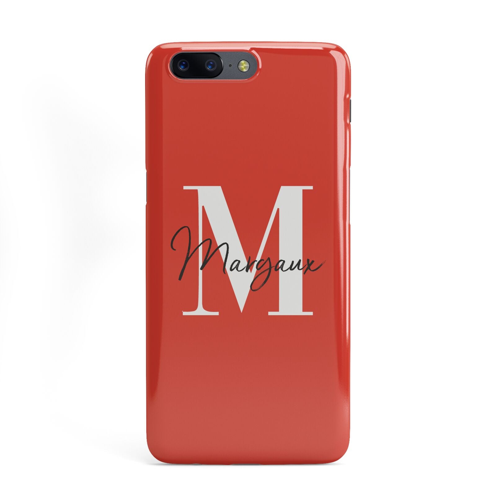 Personalised Red Name and Initial OnePlus Case