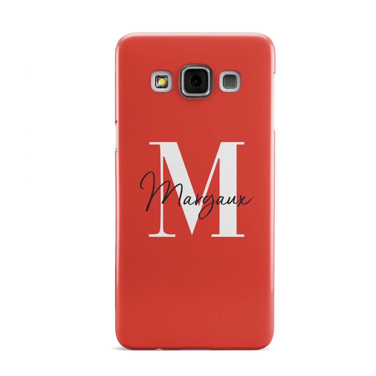 Personalised Red Name and Initial Samsung Galaxy A3 Case