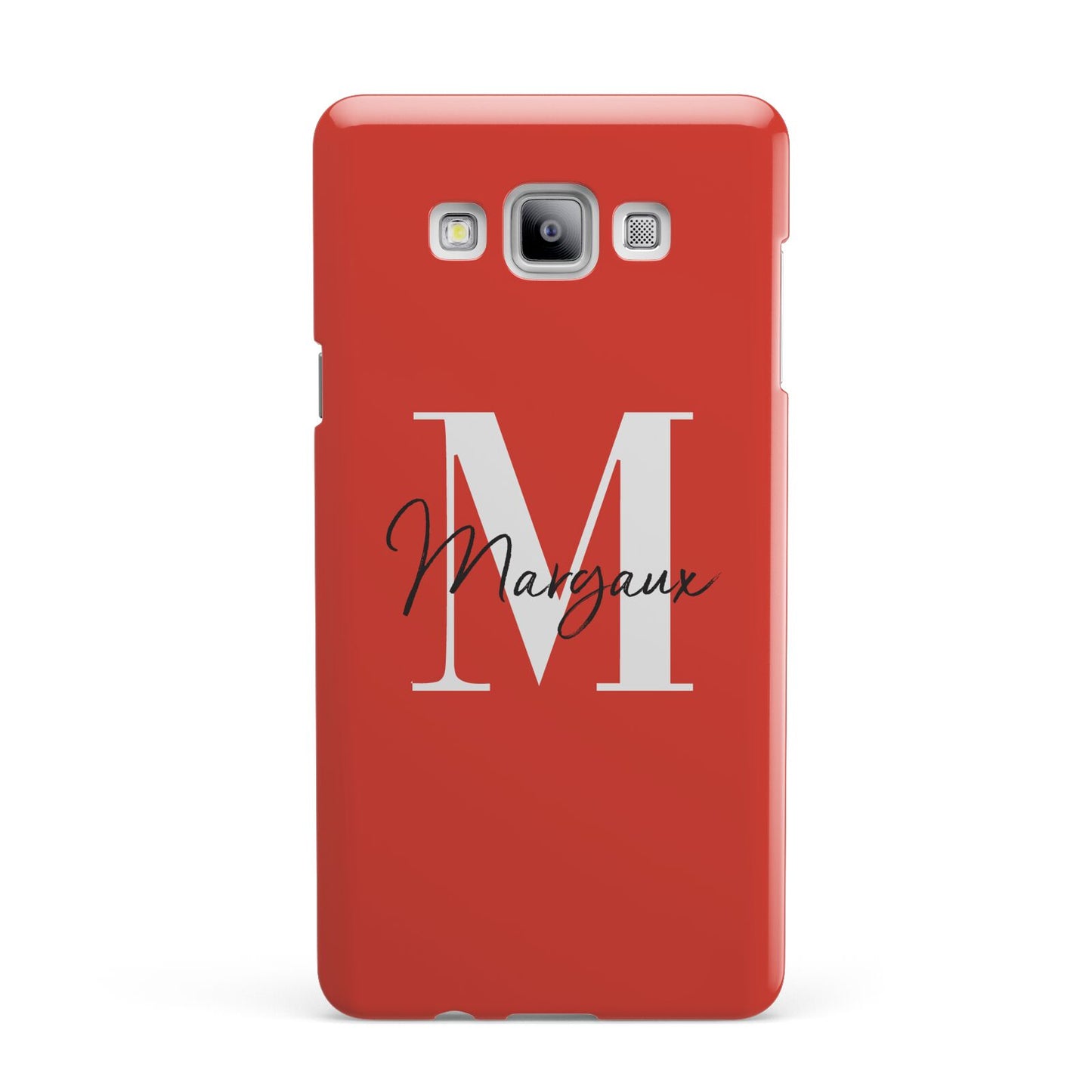 Personalised Red Name and Initial Samsung Galaxy A7 2015 Case