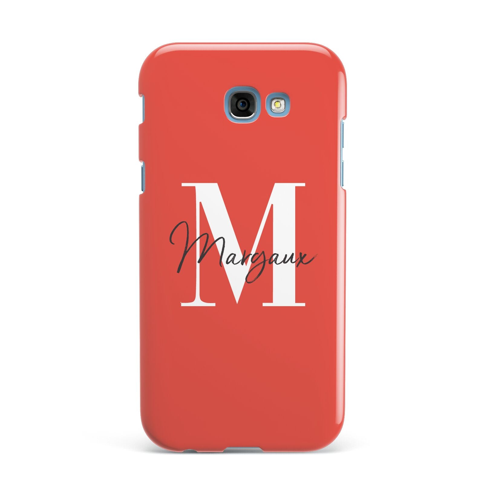 Personalised Red Name and Initial Samsung Galaxy A7 2017 Case