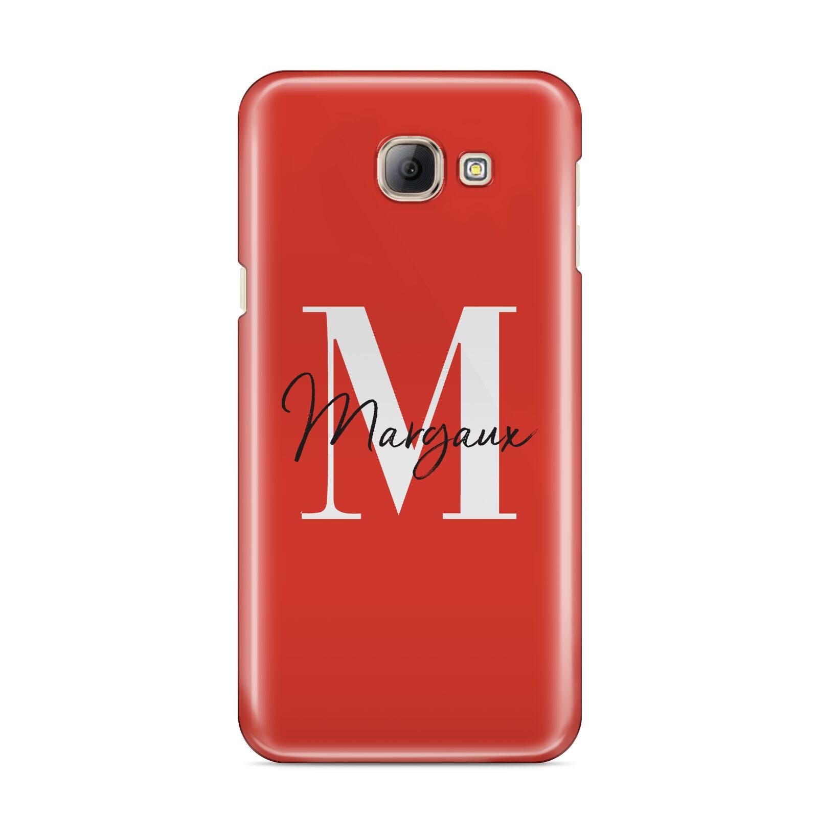 Personalised Red Name and Initial Samsung Galaxy A8 2016 Case