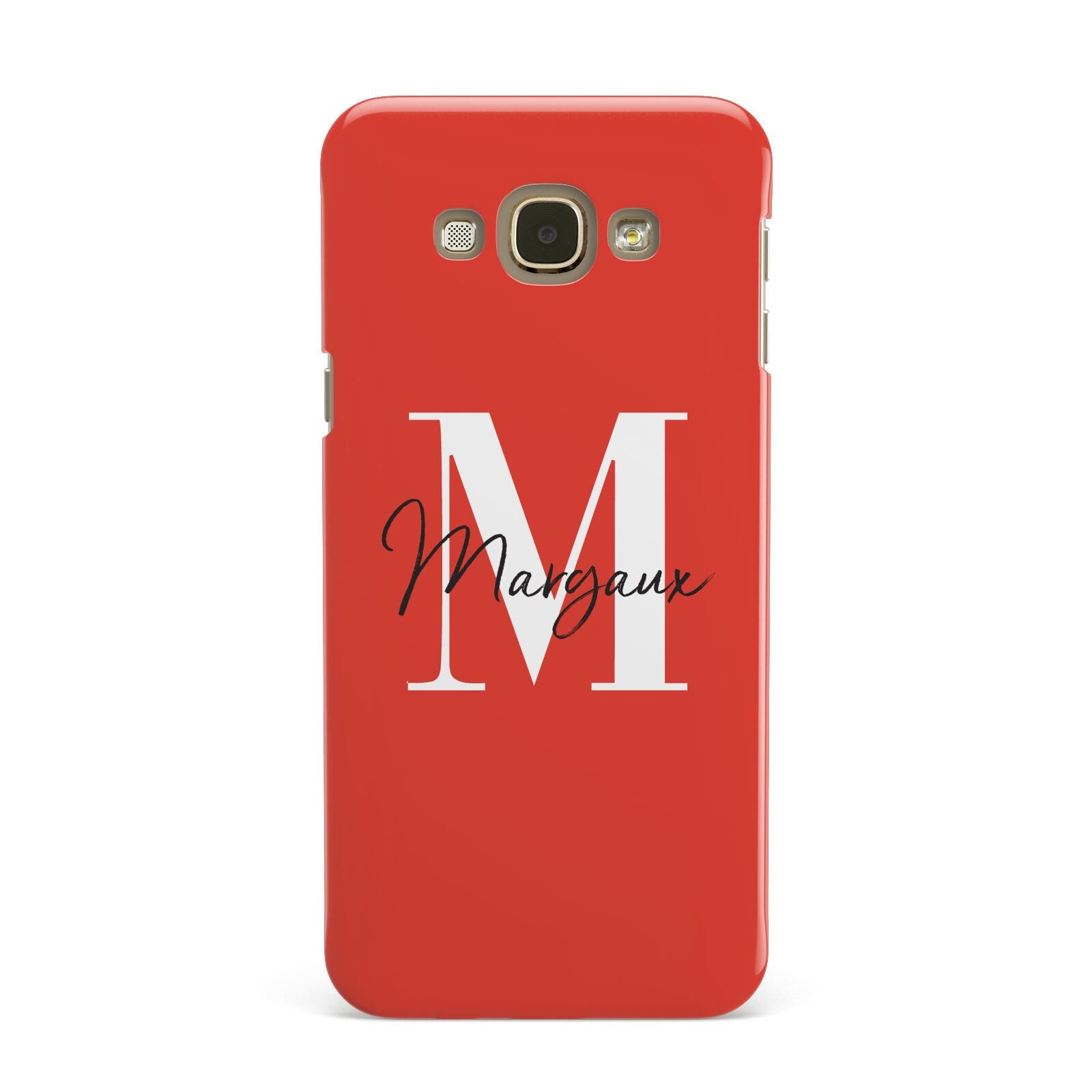 Personalised Red Name and Initial Samsung Galaxy A8 Case